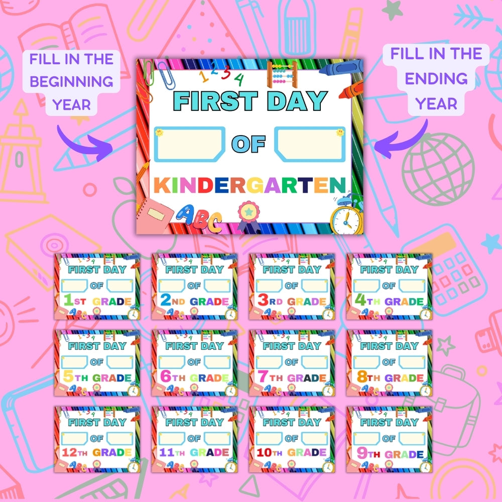 PLR First Day & Last Day of School Signs