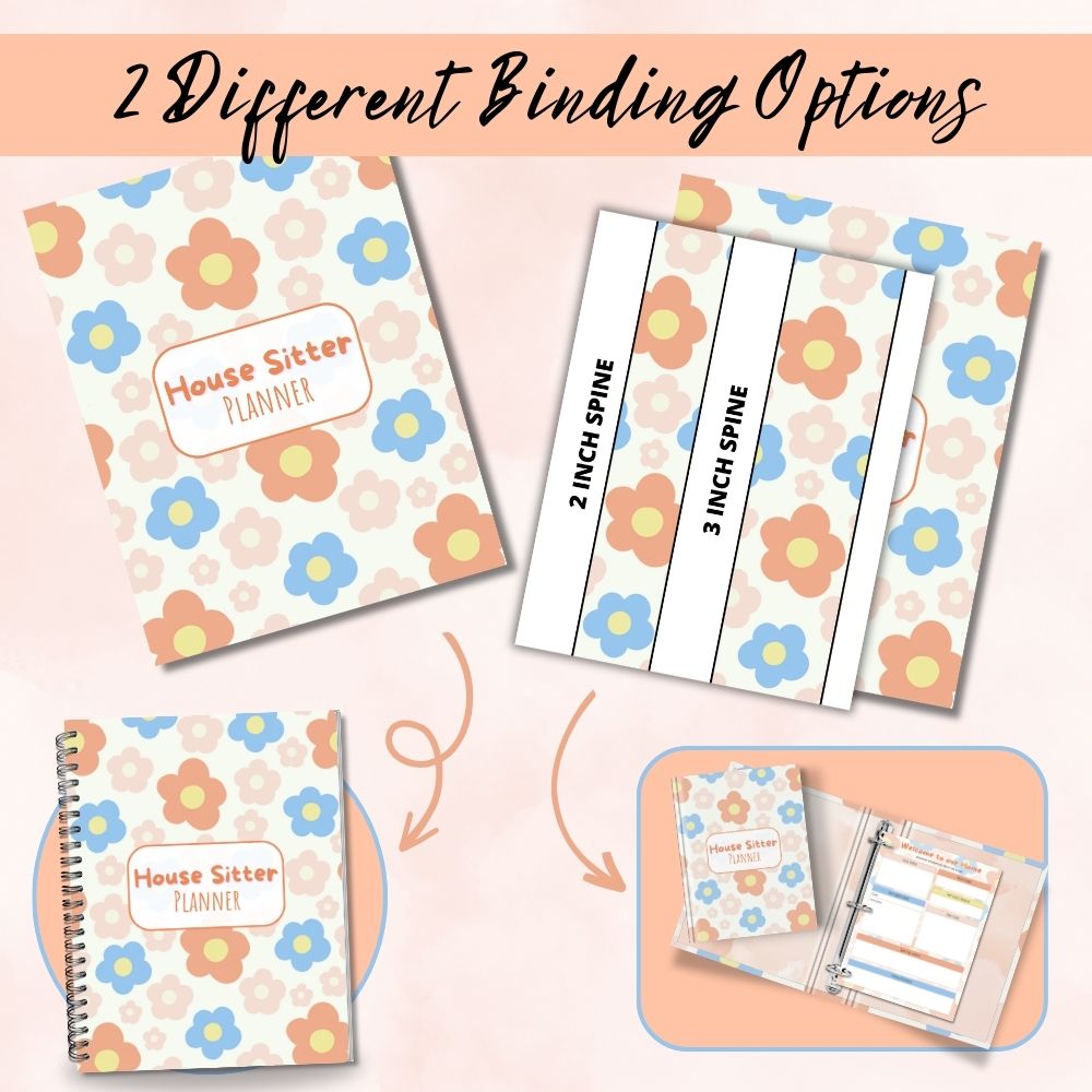 PLR Flower Design House Sitter Planner