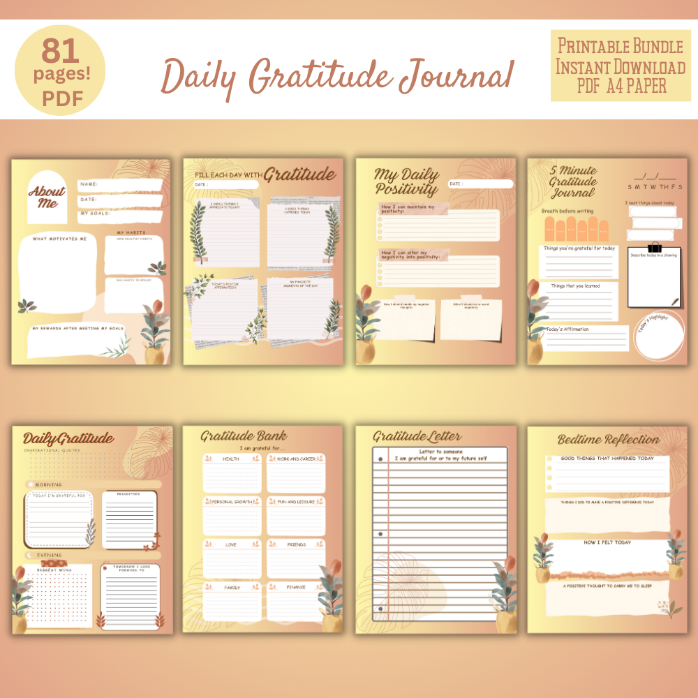 PLR Gold Gratitude Journal
