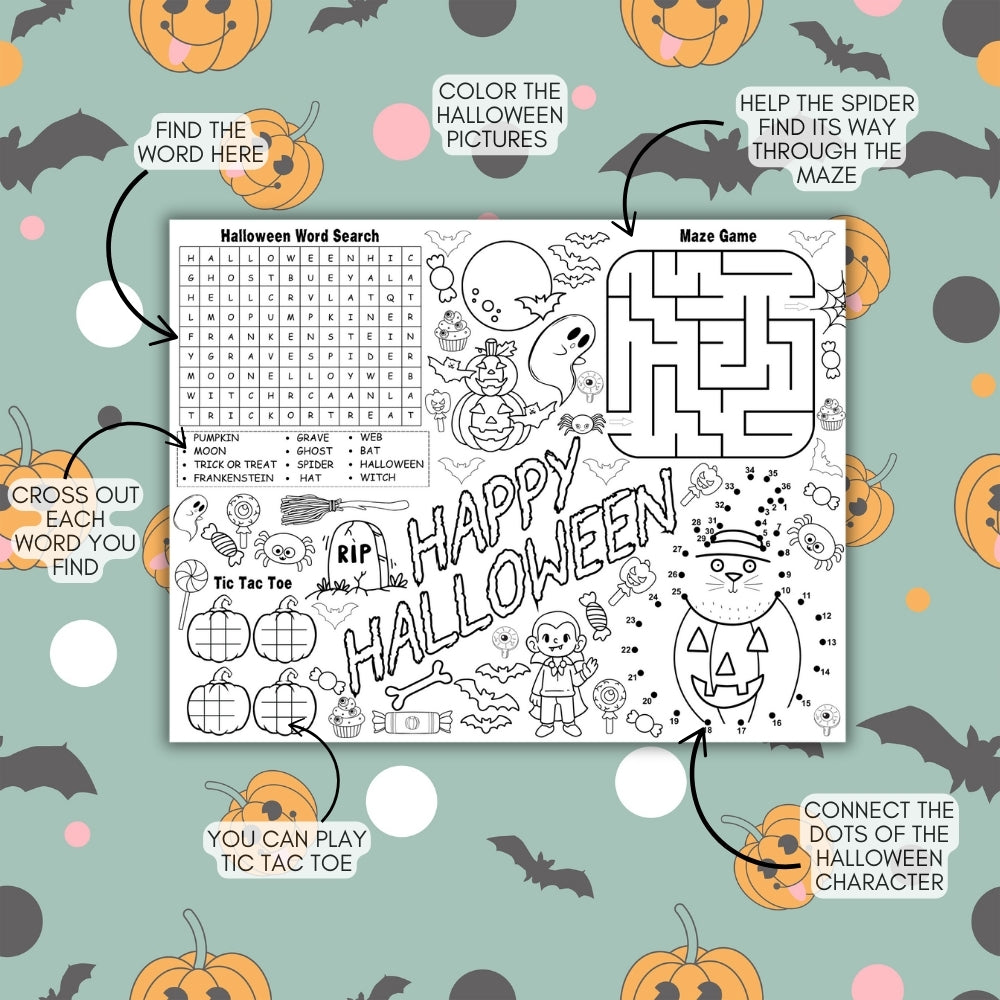 PLR Halloween Placemats