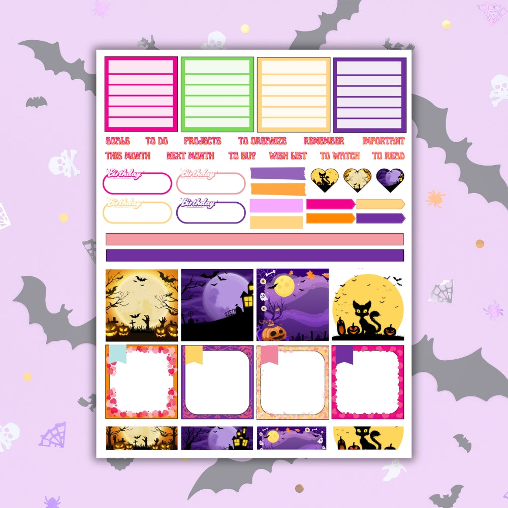 PLR Halloween Planner Stickers