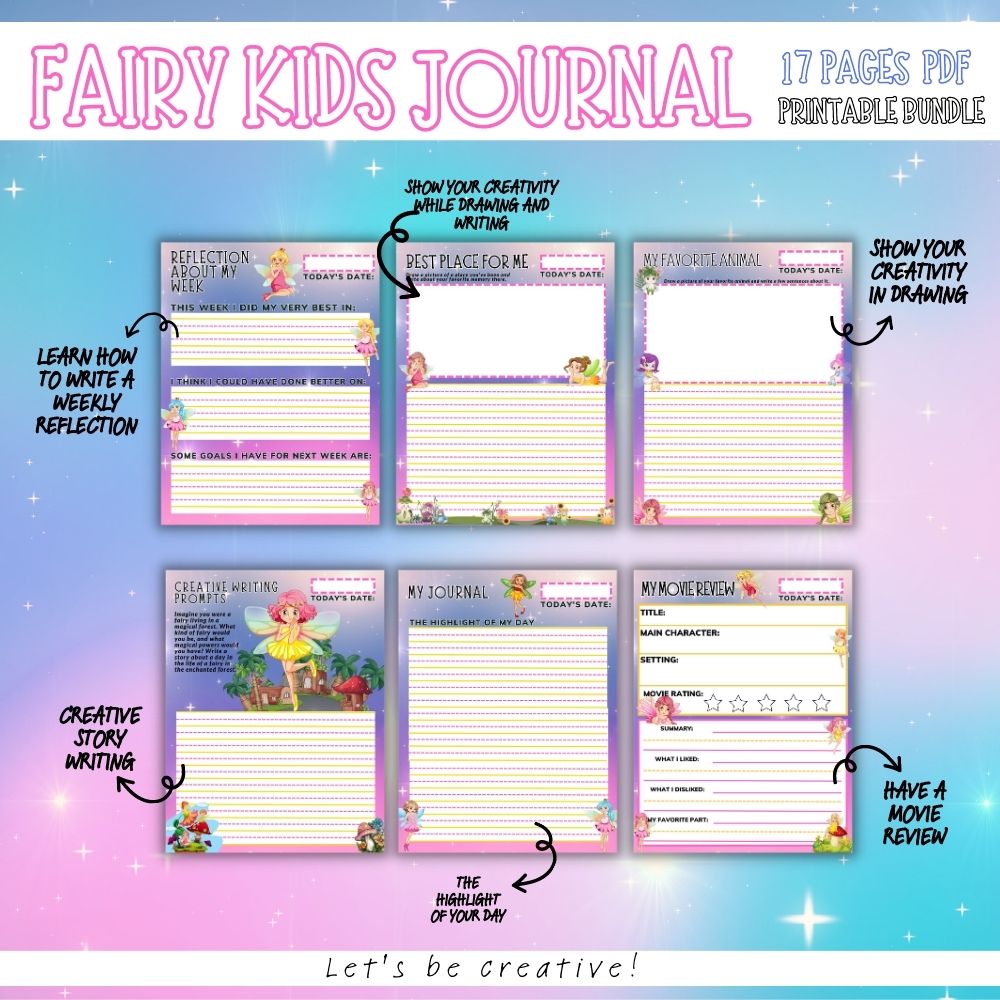 PLR Kids Fairy Journal