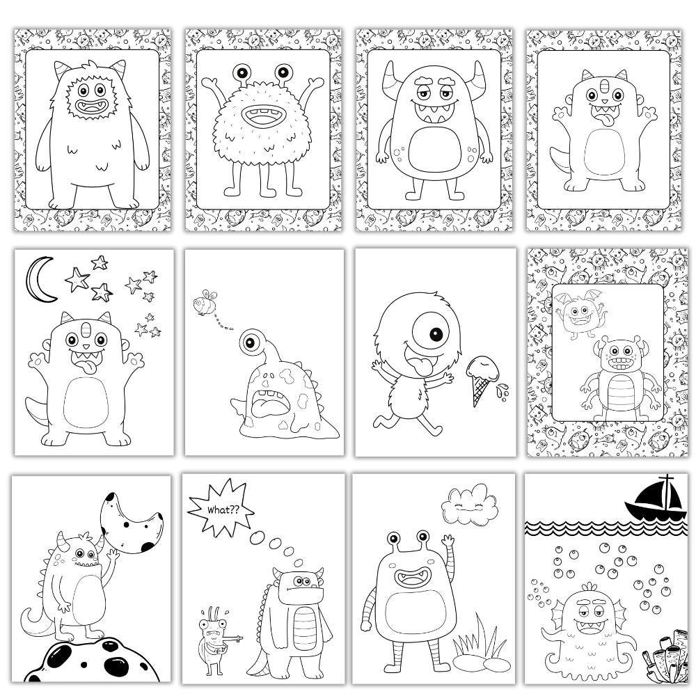 PLR Kids Monster Coloring Pages