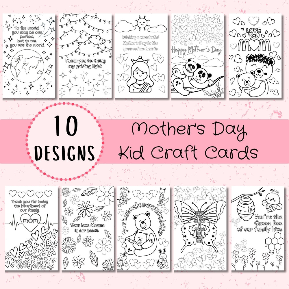 PLR Mother's Day Cards Kid Craft