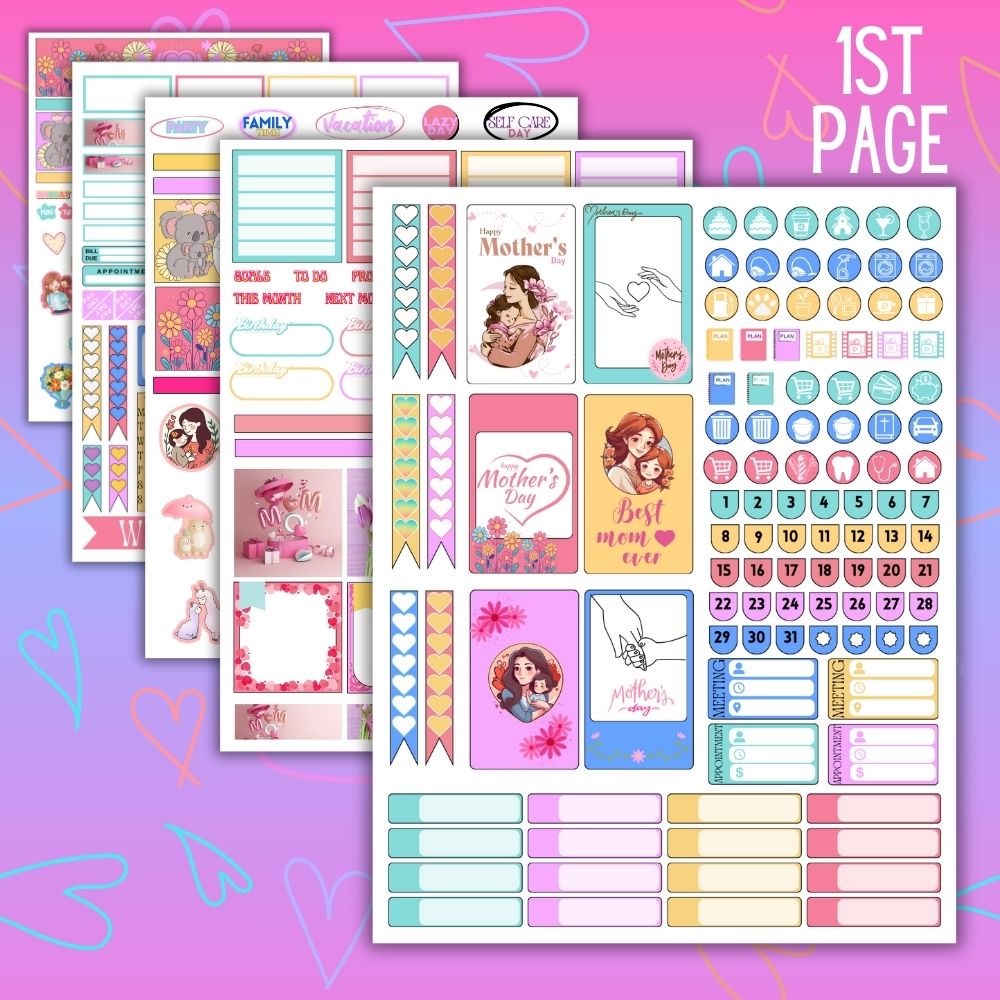 PLR Mothers Day Planner Stickers