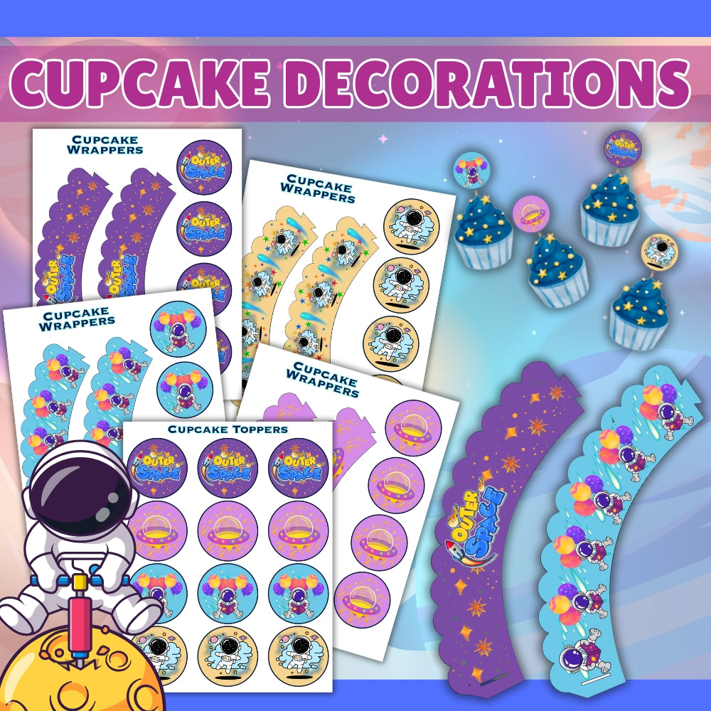 PLR Printable Outer Space Birthday Party Bundle