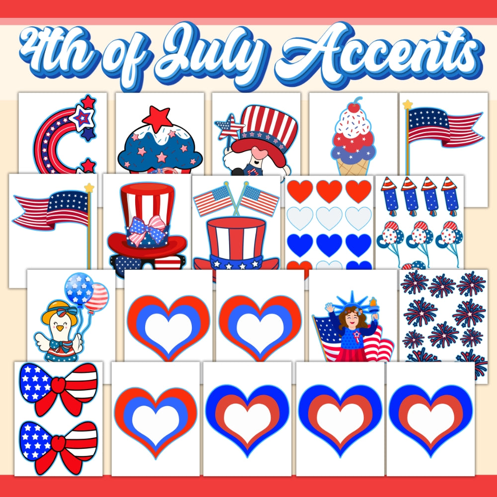 PLR Printable 4th of July Bulletin Board Kit