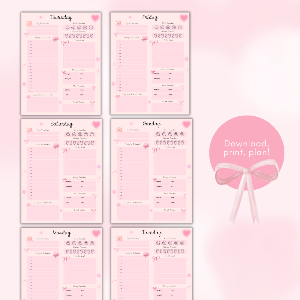 PLR 7 Day Planner Pack