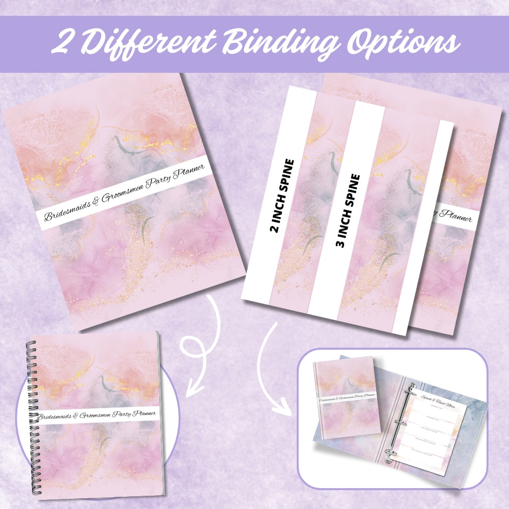 PLR Printable Bridesmaids and Groomsmen Party Planner