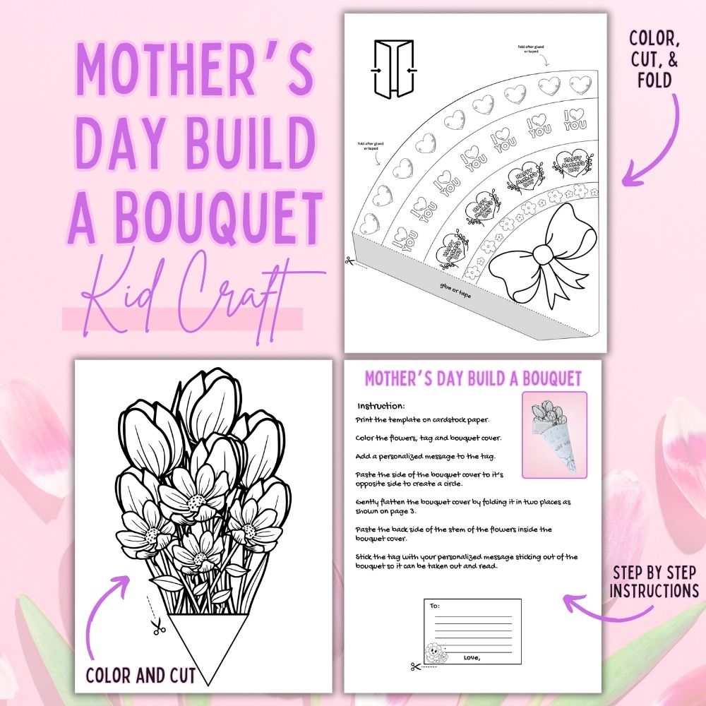 PLR Mother's Day Build a Bouquet Kid Craft