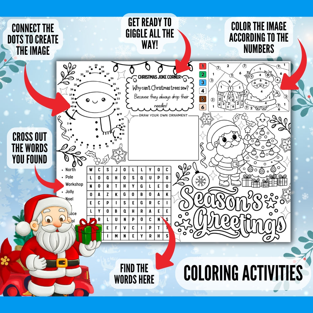 PLR Christmas Activity Placemats