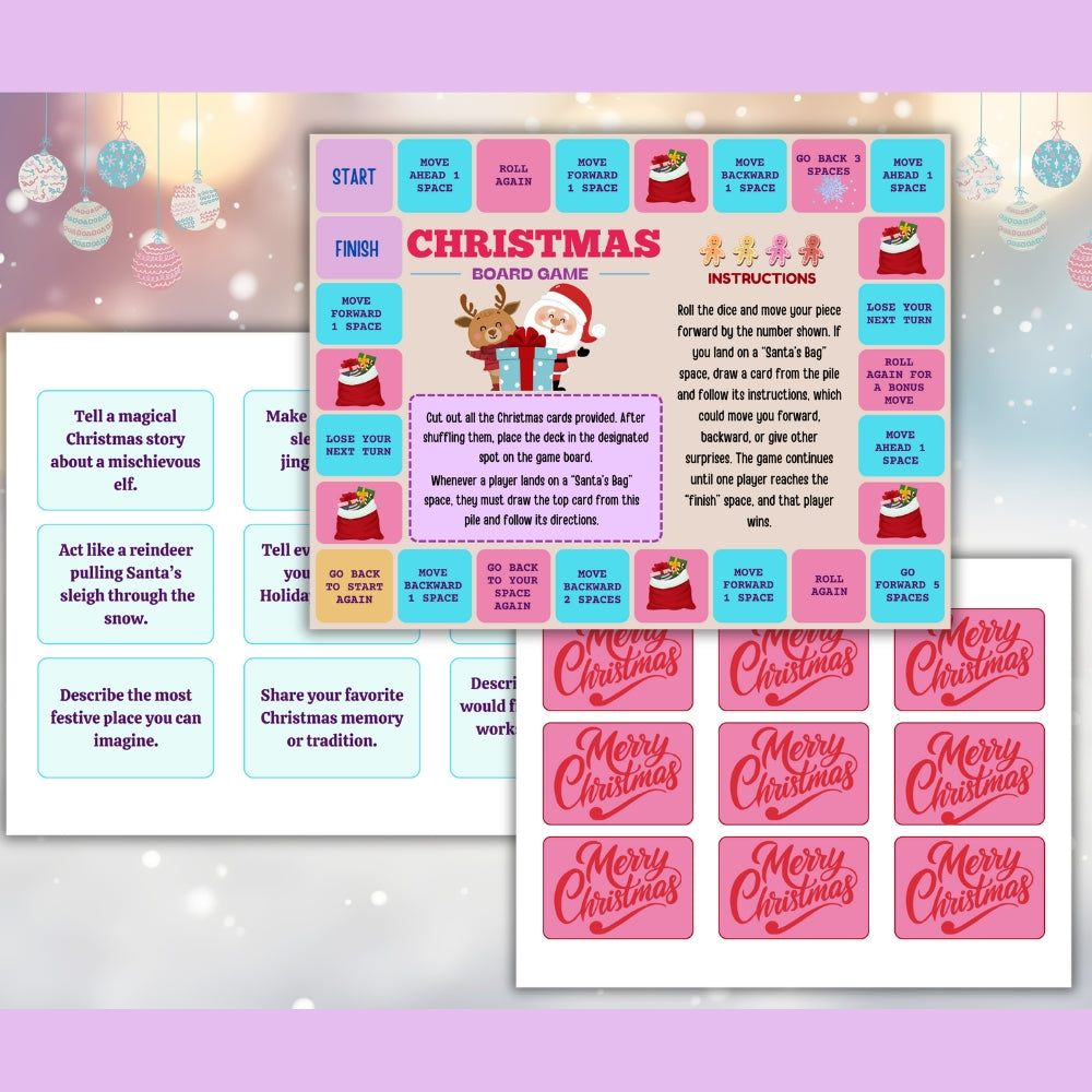 PLR Christmas Printable Board Game