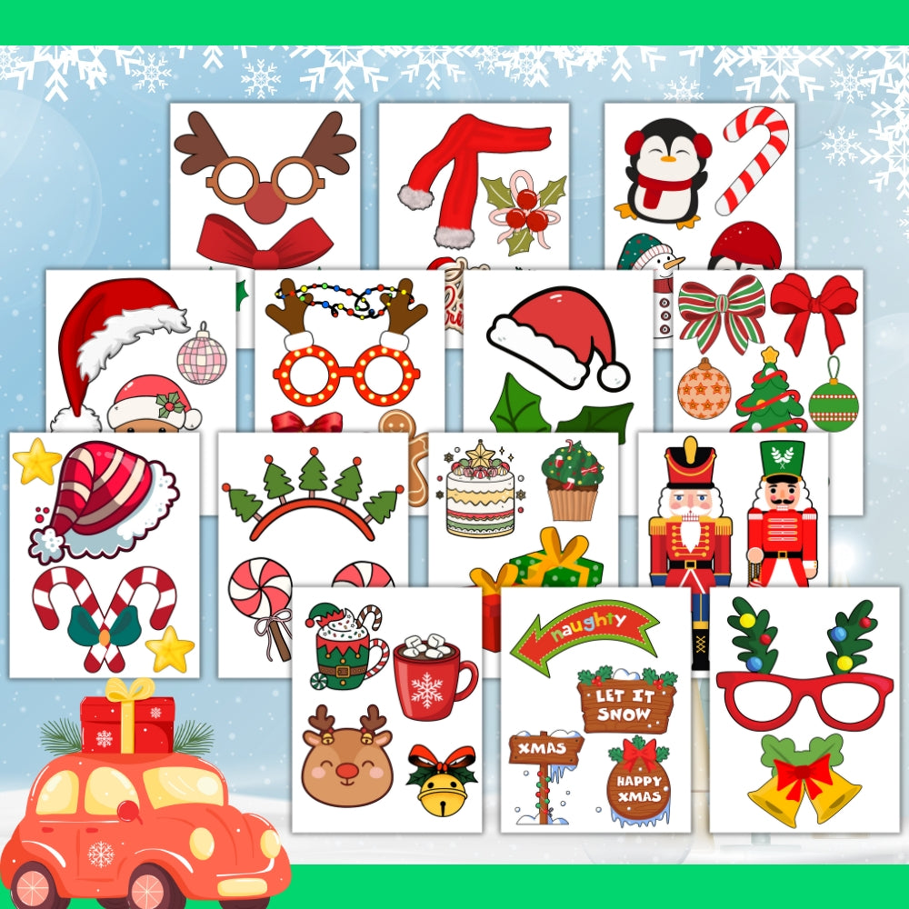 PLR Christmas Photo Booth Set