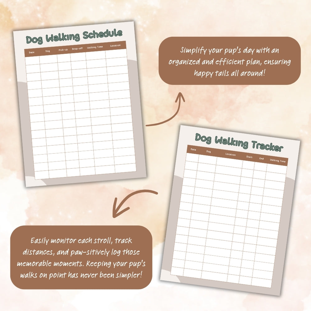 PLR Dog Walker Planner