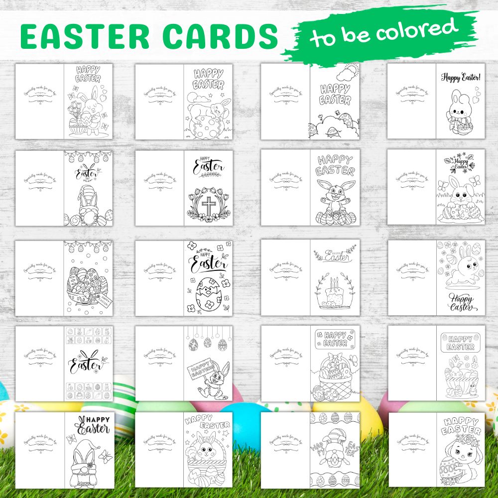 PLR Easter Cards to be Colored