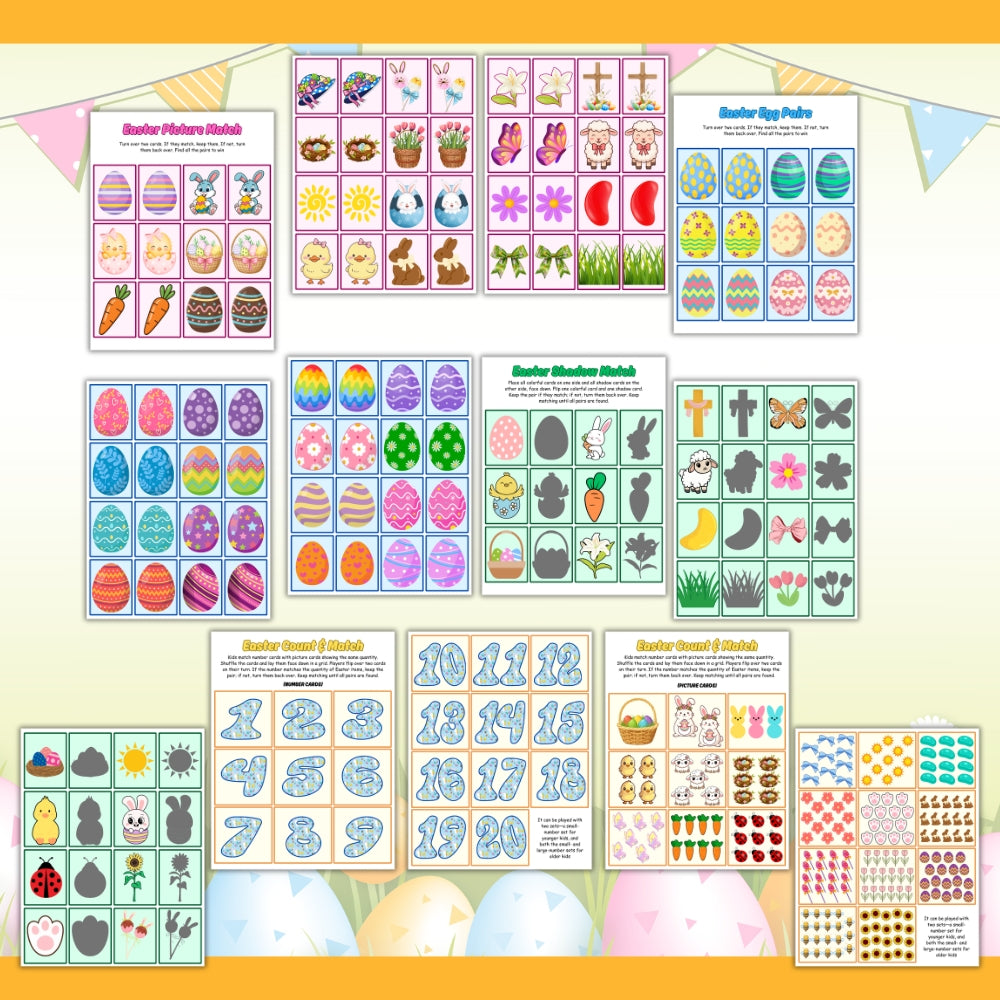 PLR Printable Easter Memory Game