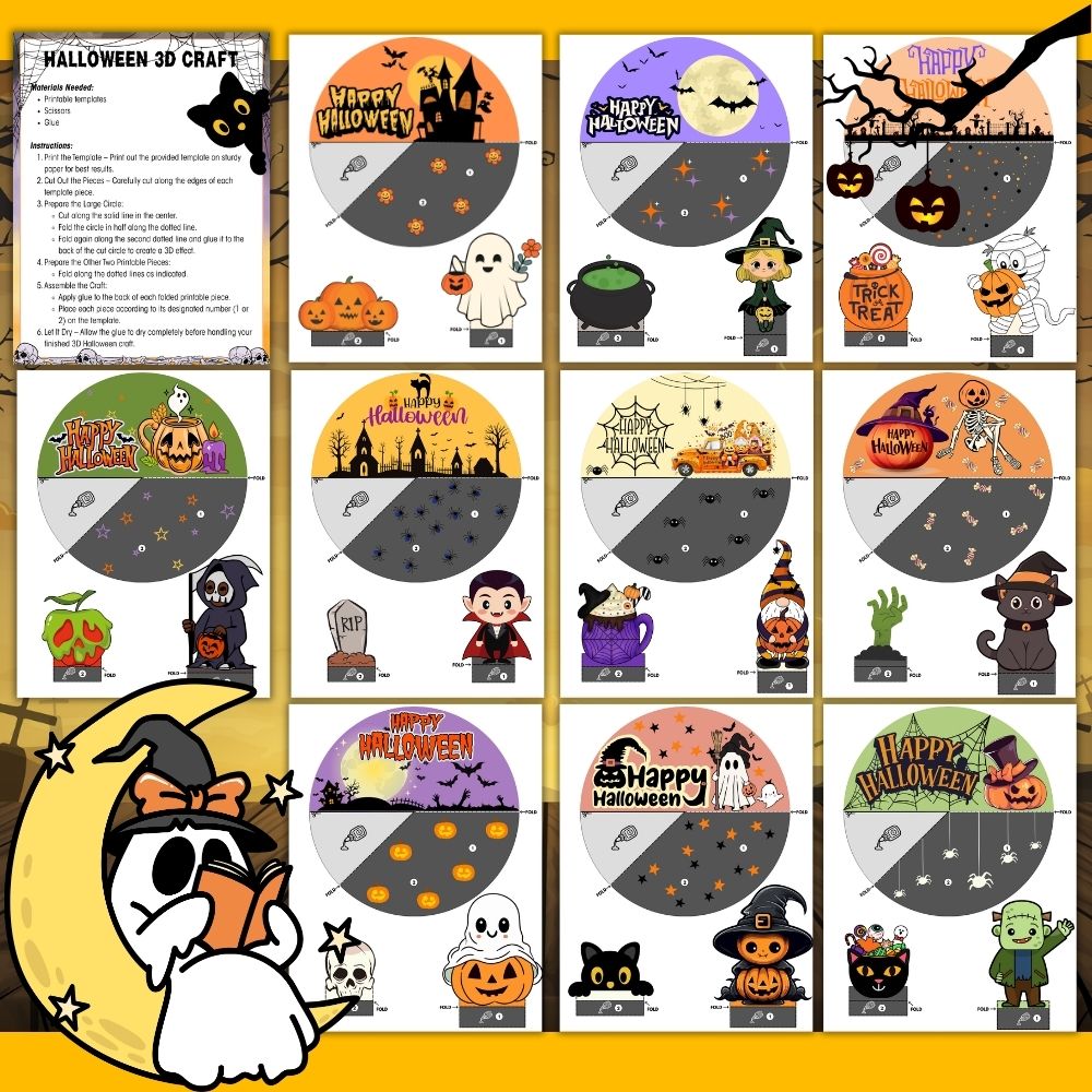 PLR Printable 3D Halloween Craft