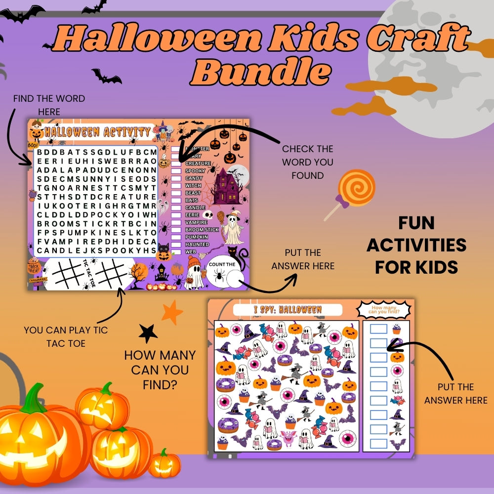 PLR Halloween Kid Craft Bundle