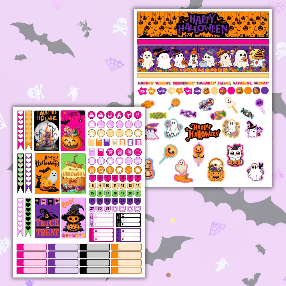 PLR Halloween Planner Stickers