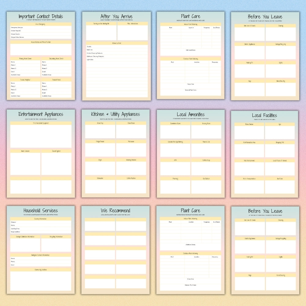 PLR House Sitter Planner