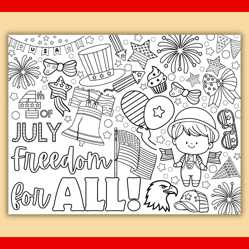 PLR Printable Independence Day Collaborative Poster