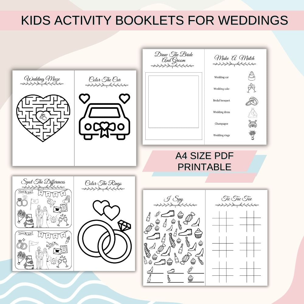 PLR Kids Activity Booklets for Weddings