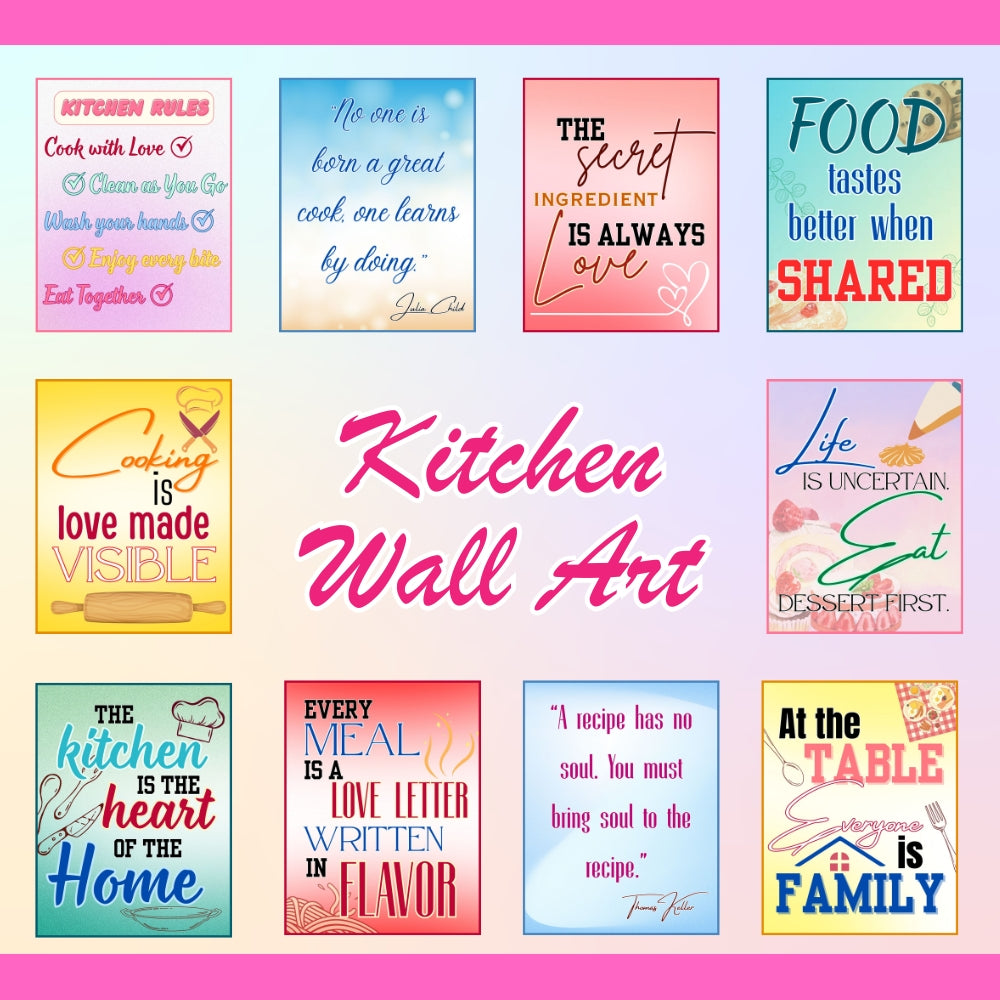 PLR Printable Kitchen Organization Pages