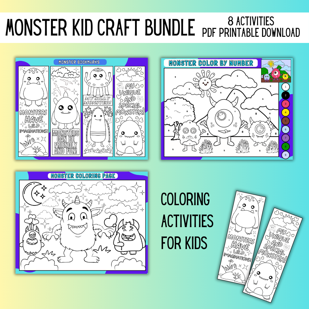 PLR Monsters Kid Craft Bundle