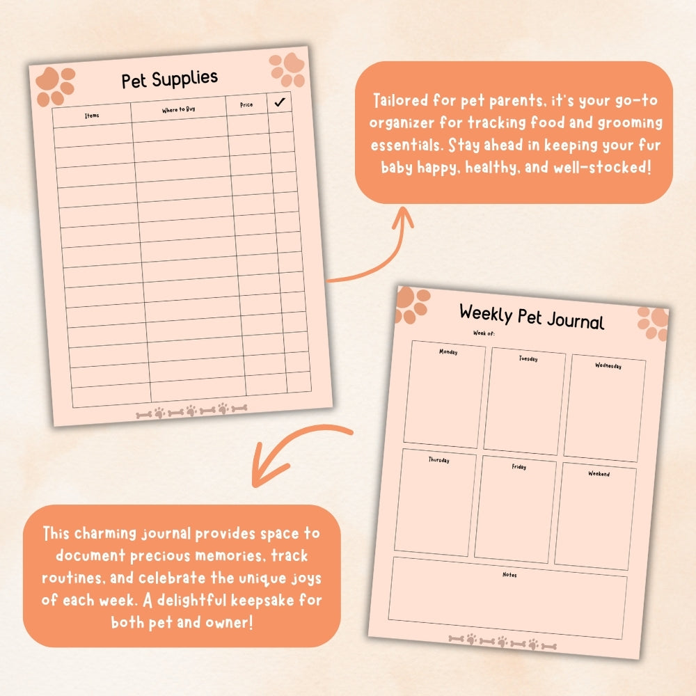 PLR Orange Pet Planner