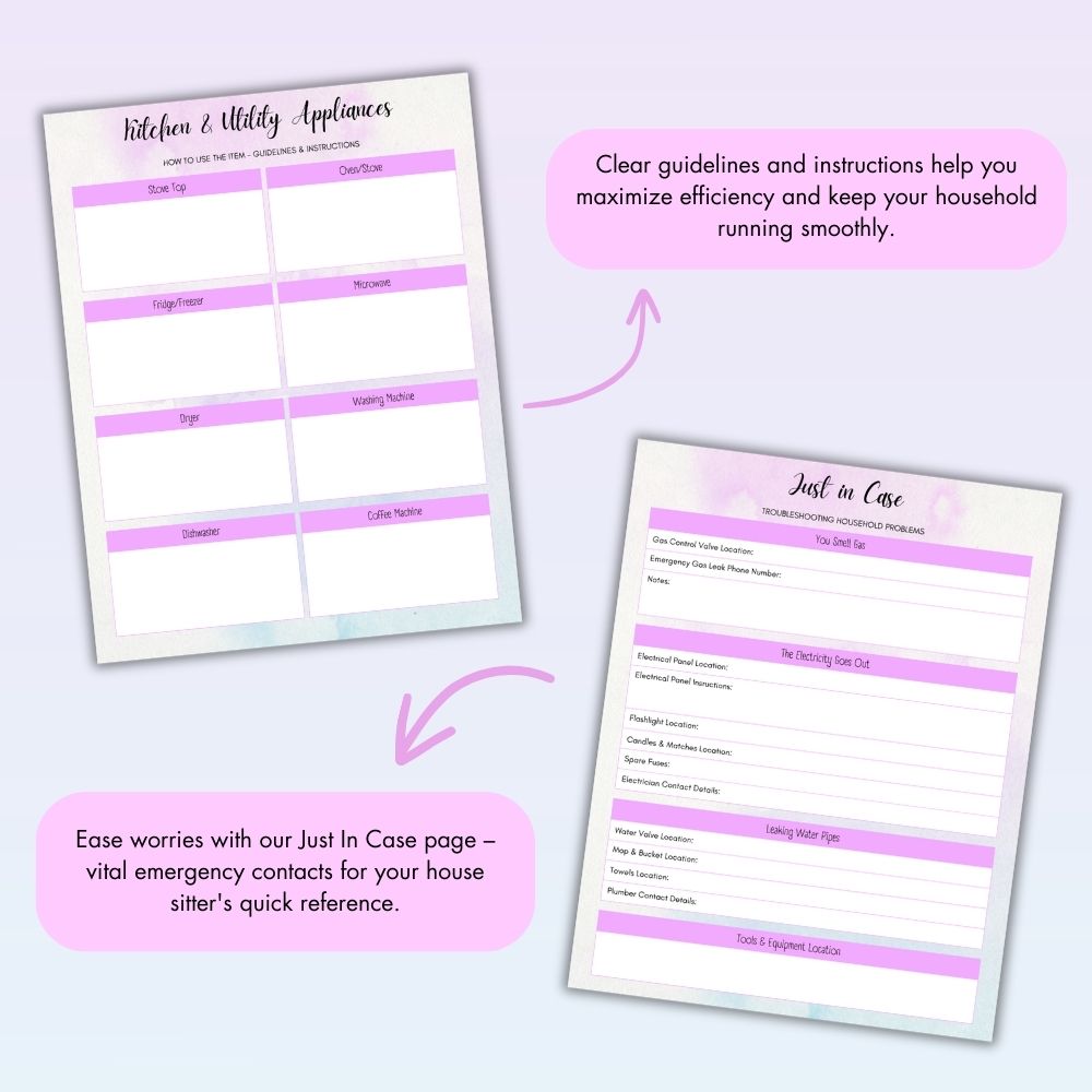 PLR Purple House Sitter Planner