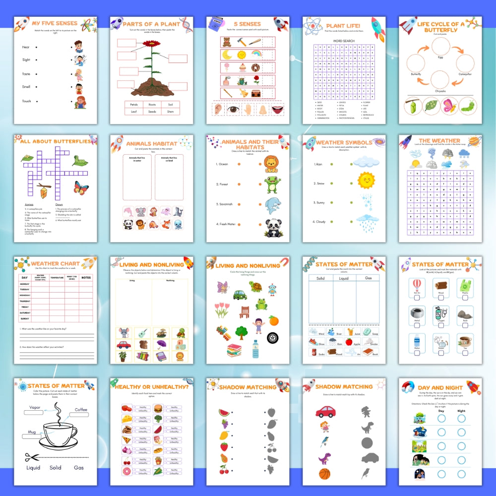 PLR Grade 1 Science Worksheets