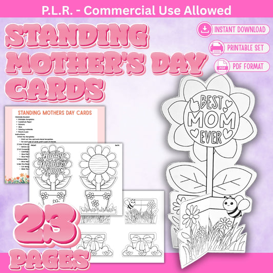 PLR Printable Standing Mother's Day Cards