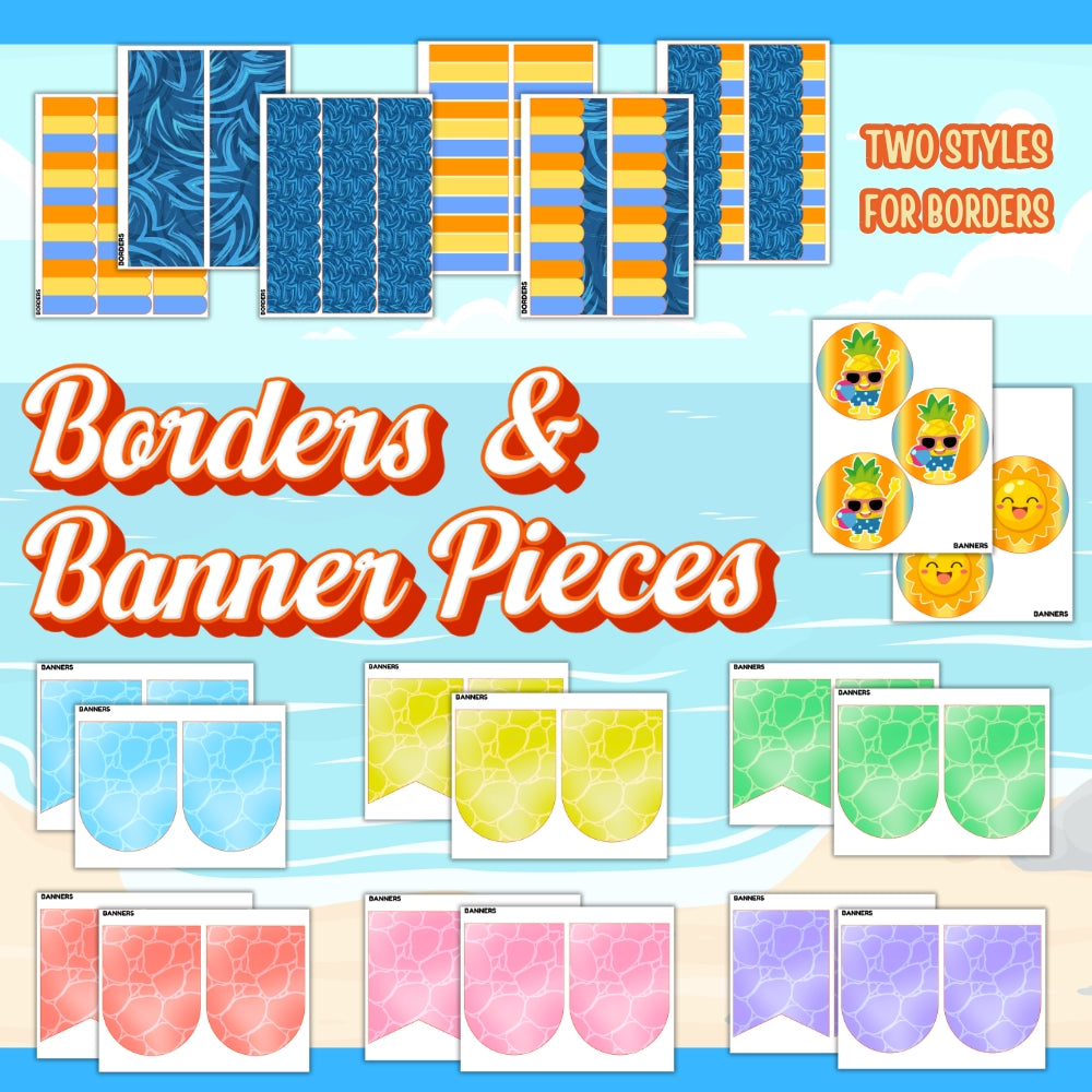 PLR Printable  Summer Bulletin Board Kit