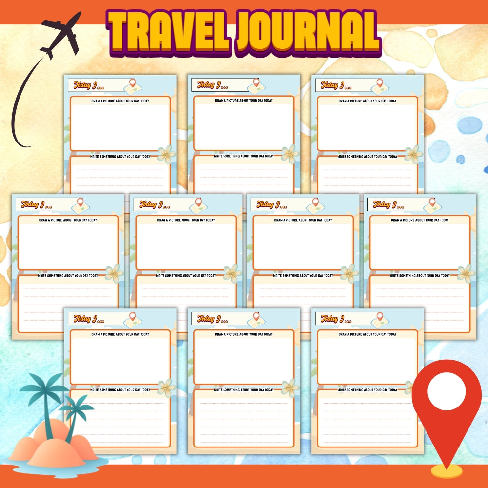 PLR Printable Kids Summer Travel Journal