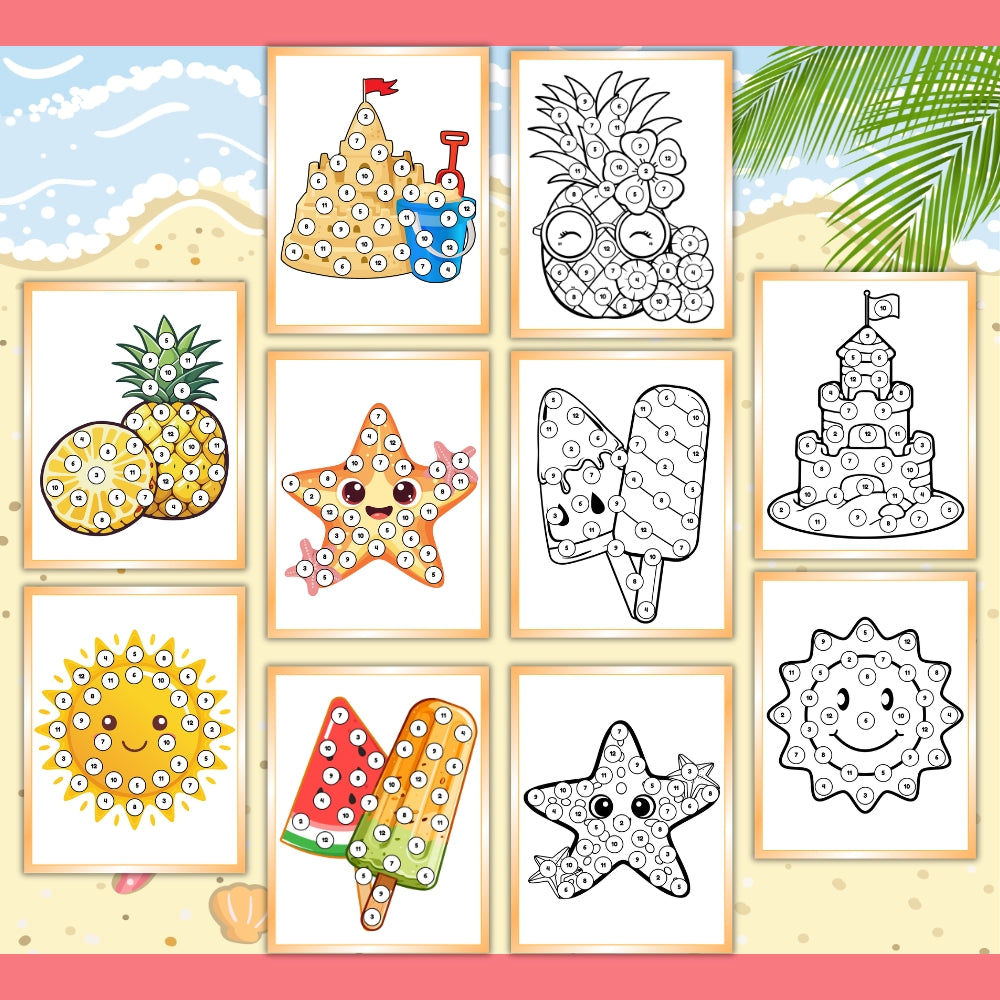 PLR Printable Roll and Cover Summer Math Game