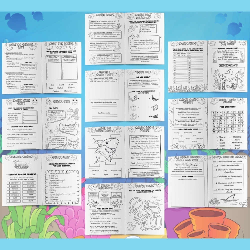 PLR Shark Fact Activity Booklet