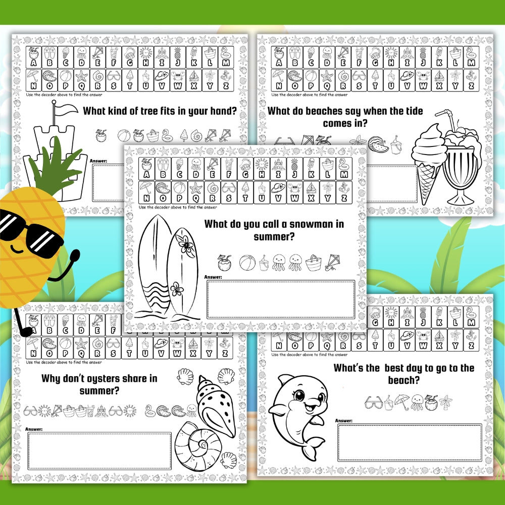PLR Printable Summer Code Breakers