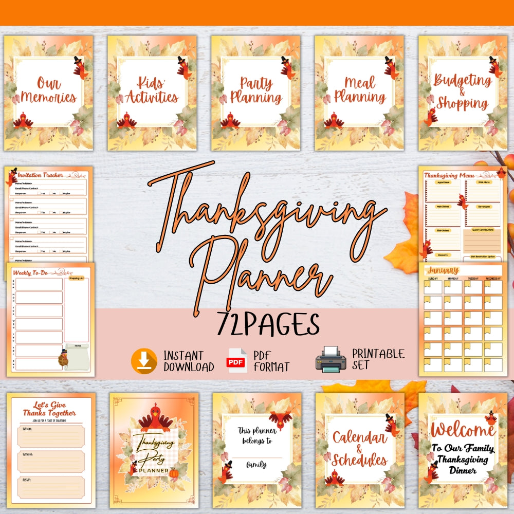 PLR Thanksgiving Party Planner