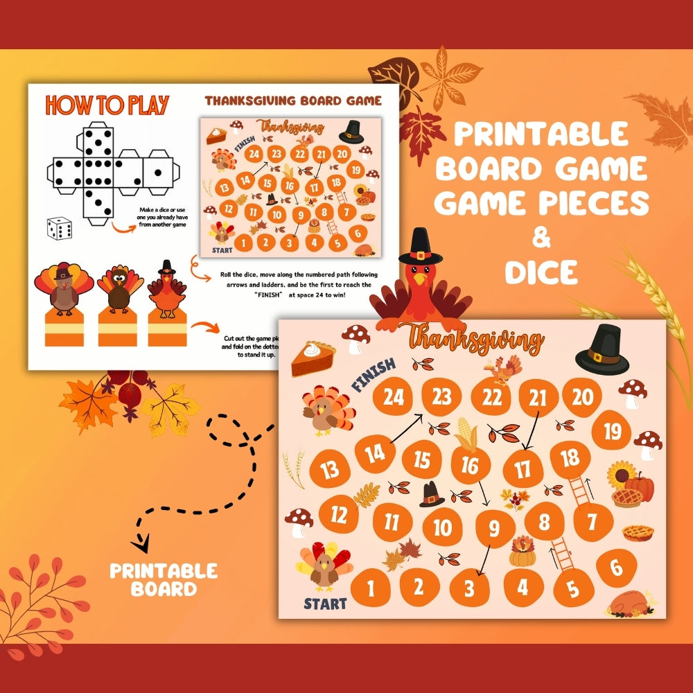 PLR Thanksgiving Printable Board Game