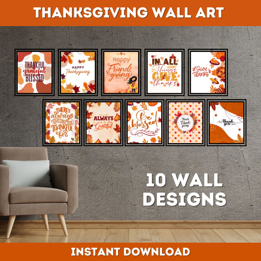 PLR Thanksgiving Wall Art & Banner