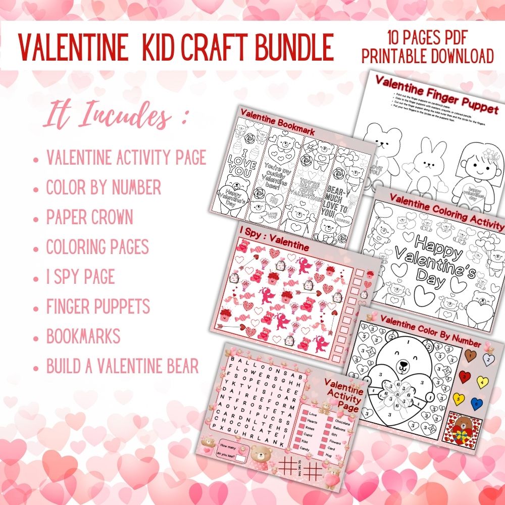 PLR Valentine Kid Craft Bundle