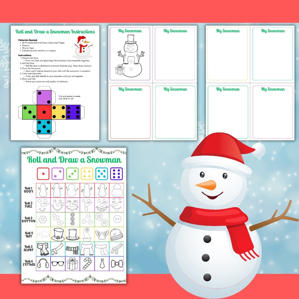 PLR Roll and Draw a Snowman