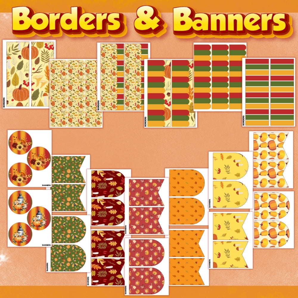 PLR Printable Thanksgiving Bulletin Board Kit