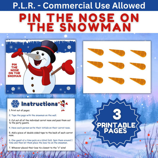 PLR Pin the Nose on the Snowman
