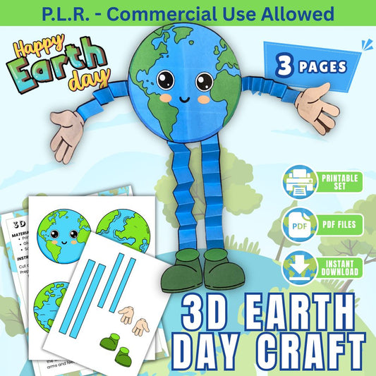 PLR 3D Earth Day Craft