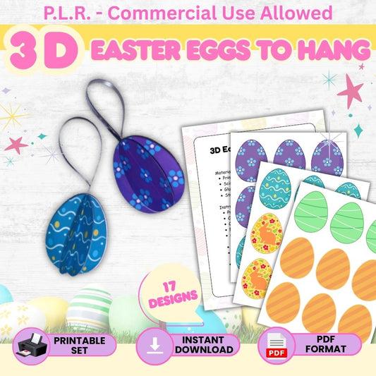 PLR 3D Easter Eggs to Hang