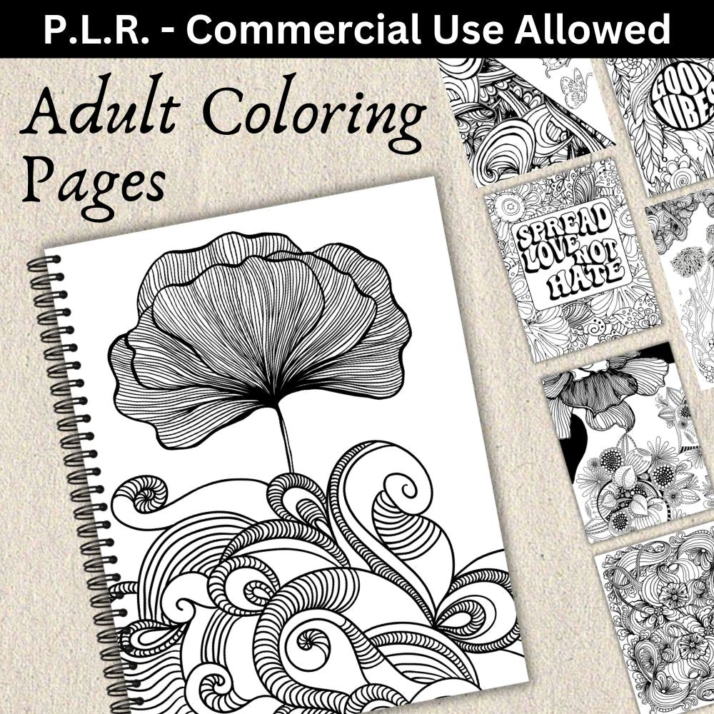 PLR Adult Coloring Pages