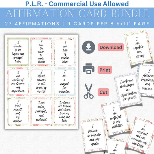 PLR Affirmation Card Bundle