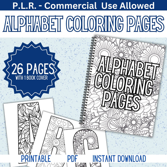 PLR Alphabet Coloring Pages