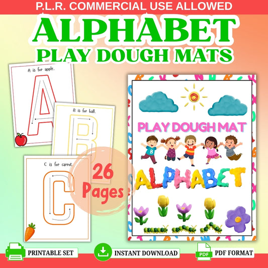 PLR Alphabet Play Dough Mats